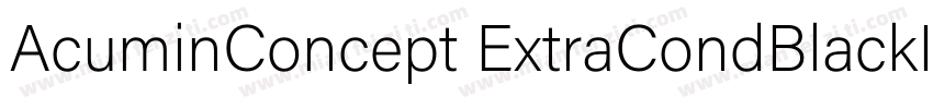 AcuminConcept ExtraCondBlackItalic字体转换